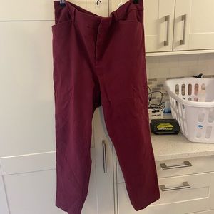 Old navy pixie high rise dress pants maroon